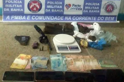 Policiais do 4° BPM apreendem arma de fogo e drogas em Alagoinhas