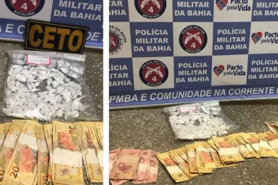 Alagoinhas: PM apreende drogas e dinheiro no Cachorro Magro; uma mulher foi presa