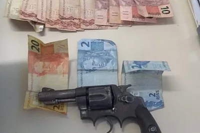 Polícia Militar apreende arma de fogo e prende suspeito de assalto na rua Severino Vieira