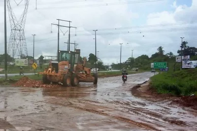 Alagoinhas: prefeitura faz reparos emergenciais no Trevo de Araçás
