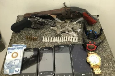 Alagoinhas: Polícia apreende duas armas e prende três suspeitos no Miguel Velho