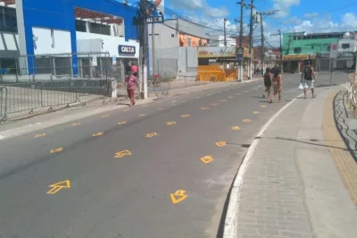 Alagoinhas: Prefeitura demarca distanciamento nas filas das agências da Caixa
