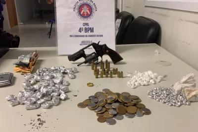 Alagoinhas: Policiais da CETO do Quarto Batalhão apreendem arma de fogo e drogas