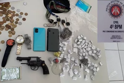 Alagoinhas: PM apreende arma de fogo, drogas e recupera materiais roubados