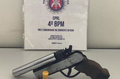 Alagoinhas: policiais do Quarto Batalhão apreendem arma de fabricação caseira