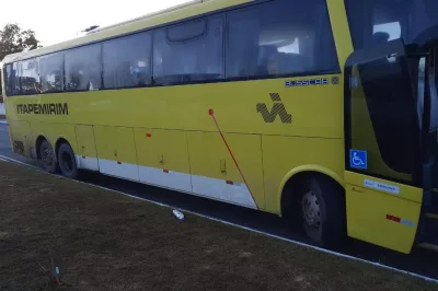 Alagoinhas: Motorista de ônibus interestadual leva coronhada durante assalto na BR-101