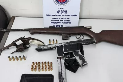 Alagoinhas: Policiais do Quarto Batalhão apreendem três armas de fogo e recuperam animal roubado