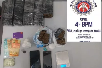 Alagoinhas: Policiais do Quarto Batalhão realizam prisão em flagrante delito por tráfico de drogas