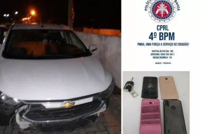 Polícia intercepta veículo roubado e prende dois homens em Alagoinhas