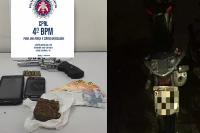 Polícia Militar apreende arma de fogo e droga no bairro Alagoinhas Velha