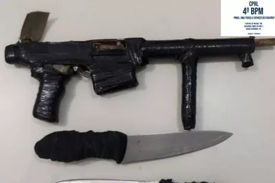 Policiais do Quarto Batalhão apreendem arma de fogo e adolescente suspeito de participar de tentativa de latrocínio