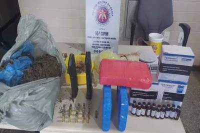 Homem é preso com drogas, munições e carregadores de fuzil em Catu