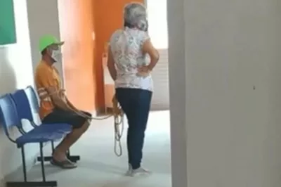 Vídeo de homem amarrado para tomar vacina foi brincadeira entre colegas de trabalho