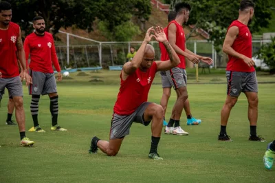 Com tático e chuva, Vitória finaliza a preparação para a última rodada do Campeonato Baiano