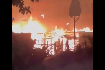 Lauro de Freitas: Barraca é destruída após incêndio; caso ocorreu em praia de Buraquinho