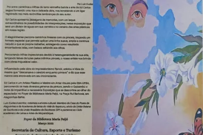 Alagoinhas: Biblioteca Municipal Maria Feijó recebe Exposição do artista Ed Carlos