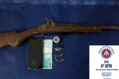 Alagoinhas: policiais do Quarto Batalhão apreendem arma de fogo, e prendem homem em flagrante delito