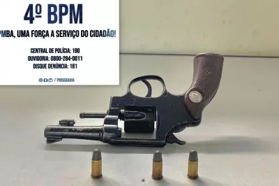 Alagoinhas: Policiais do Quarto Batalhão apreendem adolescente por porte ilegal de arma fogo