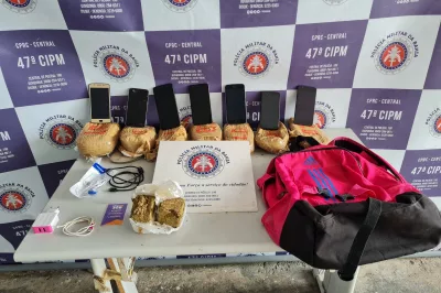 Homem é preso com celulares e droga que seriam entregues em presídio de Salvador