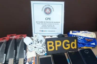 Armas, celulares e até chocolates que seriam entregues em presídio são apreendidos