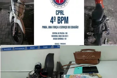 Alagoinhas: Polícia Militar apreende arma de fogo, celular e motocicleta roubada, em suposto local de desmanche