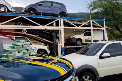 Quase 21 kg de crack são apreendidos dentro de carro na BR-116