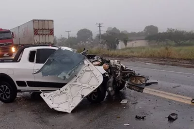 Acidente entre carro e carreta deixa um ferido em Jaguaquara