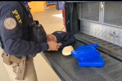 PRF apreende 5kg de cocaína durante abordagem a ônibus em Vitória da Conquista