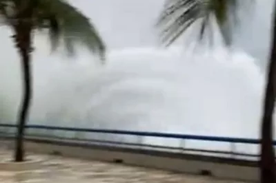Ondas de até 2,5 metros invadem Yacht Clube em Salvador