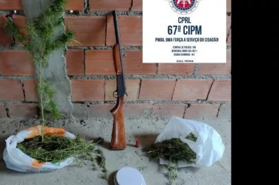 Polícia Militar apreende arma de fogo e drogas em Feira de Santana