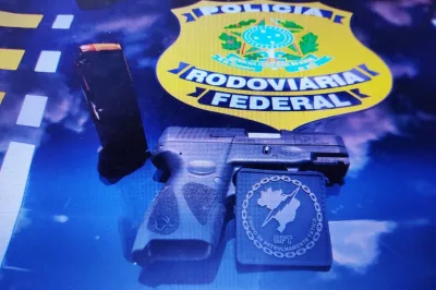 PRF apreende pistola 9mm e munições durante abordagem na BR 324