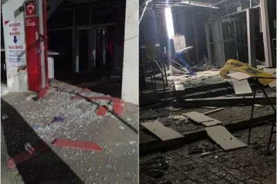 Três agências bancárias são explodidas por homens armados em Irará