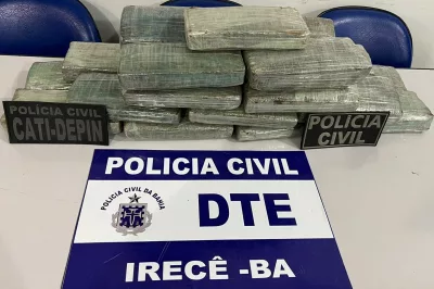 DTE de Irecê apreende 23 kg de maconha e prende homem por tráfico