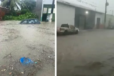 Fortes chuvas provocam intensos alagamentos em cidades baianas