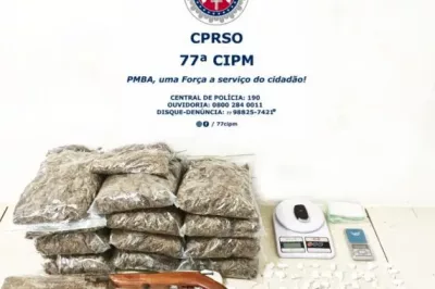 Vitória da Conquista: PM prende 3 homens e encontra 10 kg de drogas dentro de carro