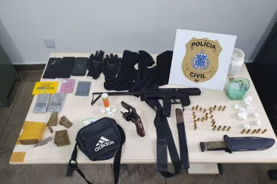 Submetralhadora é encontrada em casa de suspeito de homicídio