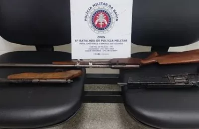 Sete armas são apreendidas pela PM no interior da Bahia