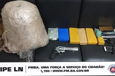 Mais de 20 kg de drogas e revólver são apreendidos em Esplanada