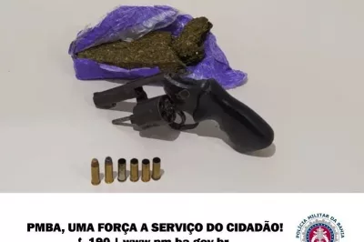 Alagoinhas: ação conjunta do Quarto Batalhão e CIPE Litoral Norte resulta em apreensão de arma e drogas