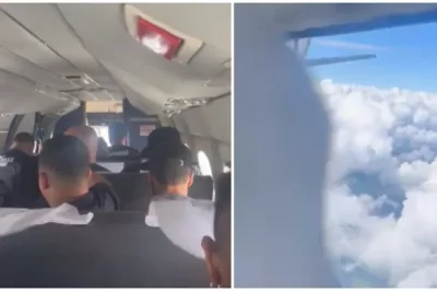 Avião com banda do cantor de Tierry solta parte da fuselagem e faz pouso de emergência