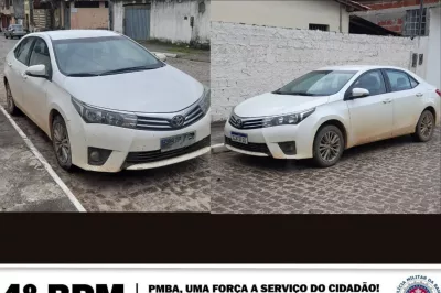 Policiais do Quarto Batalhão recuperam veículo roubado em Alagoinhas