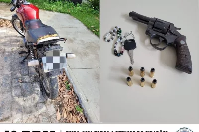 Policiais do 4º BPM prendem homem com arma e veículo adulterado em Alagoinhas