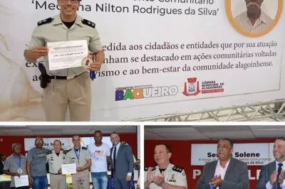 Em Alagoinhas, policial do Quarto Batalhão é homenageado na Câmara de Vereadores por serviço comunitário