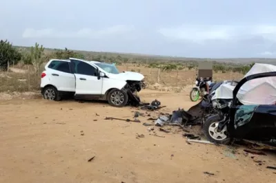 Dois morrem e 4 ficam feridos em batida entre veículo na região sisaleira baiana