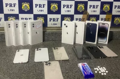 PRF apreende celulares avaliados em R$60.000,00 na BR-116