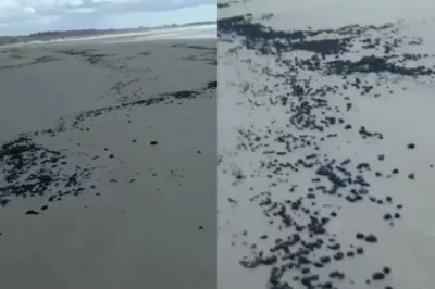 Manchas de óleo voltam a aparecer em praia do Baixo Sul baiano
