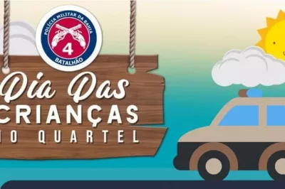 DIA DAS CRIANÇAS NO QUARTEL: 4° BPM abre Inscrições para visita de crianças à sede da Unidade