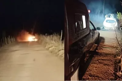 Carro fica destruído após pegar fogo em estrada vicinal de Riachão do Jacuípe