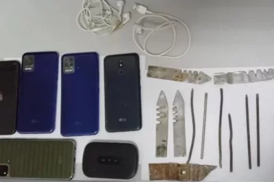 Cipe Sudoeste apreende 13 objetos perfurocortantes e celulares em Conjunto Penal