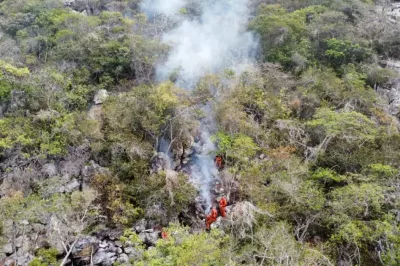 Bombeiros continuam com combate a incêndios florestais na Bahia
